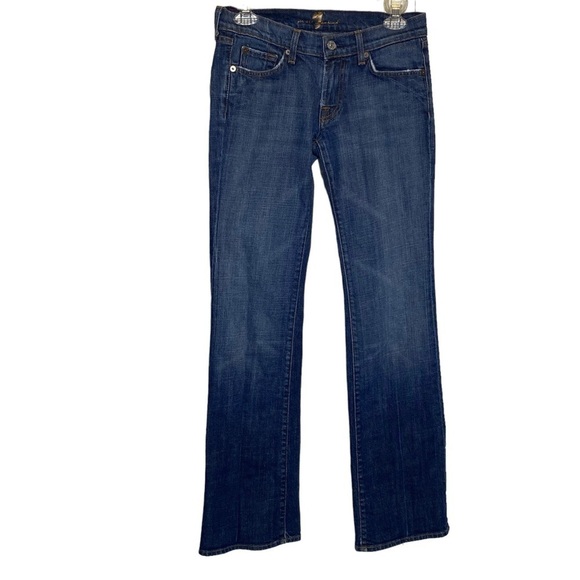 7 Seven for all Mankind women's denim jeans size 27  straight leg low rise - Picture 1 of 9